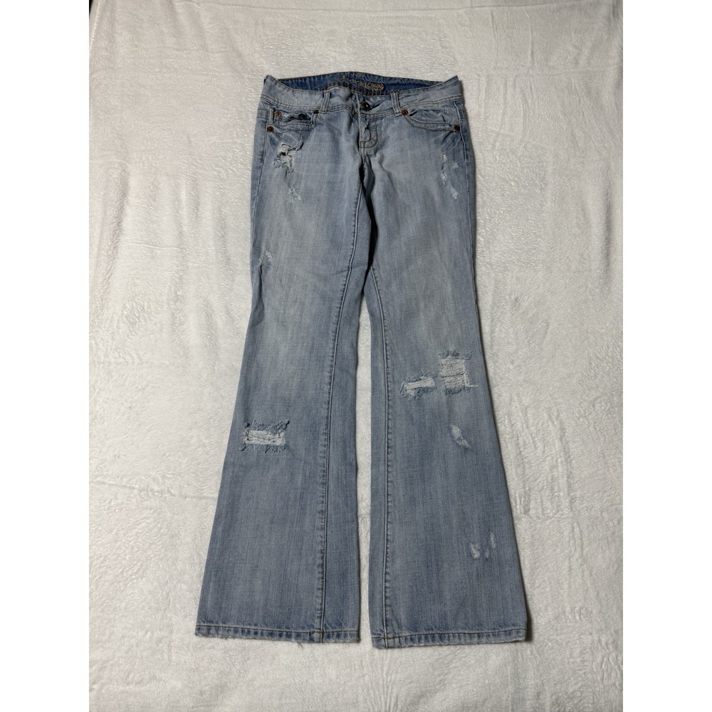 American Eagle‎ Jeans Women's 6 Blue Artist Flare Denim Light Wash 29x30.5